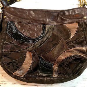 Coach Hobo Zoe Bag  Shoulder and Cross Body Patchwork Leather Like New